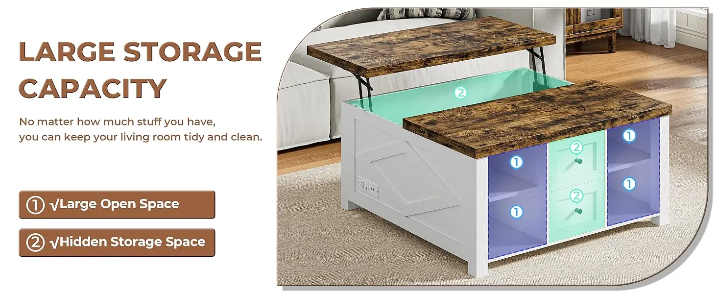 lift top coffee table