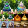 Crystal Stone Orgone Pyramid Energy Generator Room Decor Ornament Natural Amethyst Peridot Reiki Chakra Meditation for Kid Gifts 1