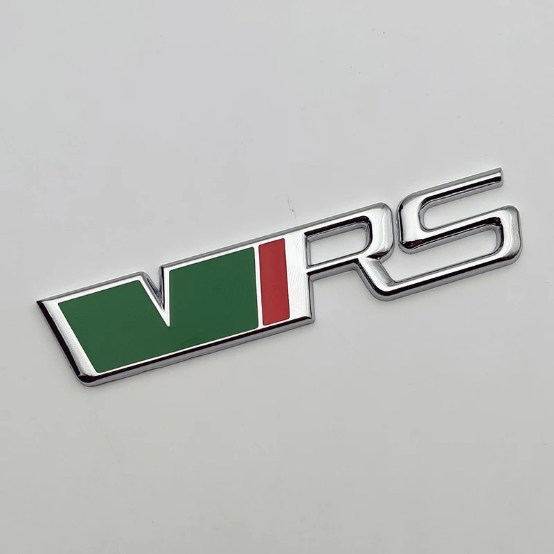 3d RS Logo VRS Emblem Nameplate Car Front Grille Trunk Badge RS VRS Accessories