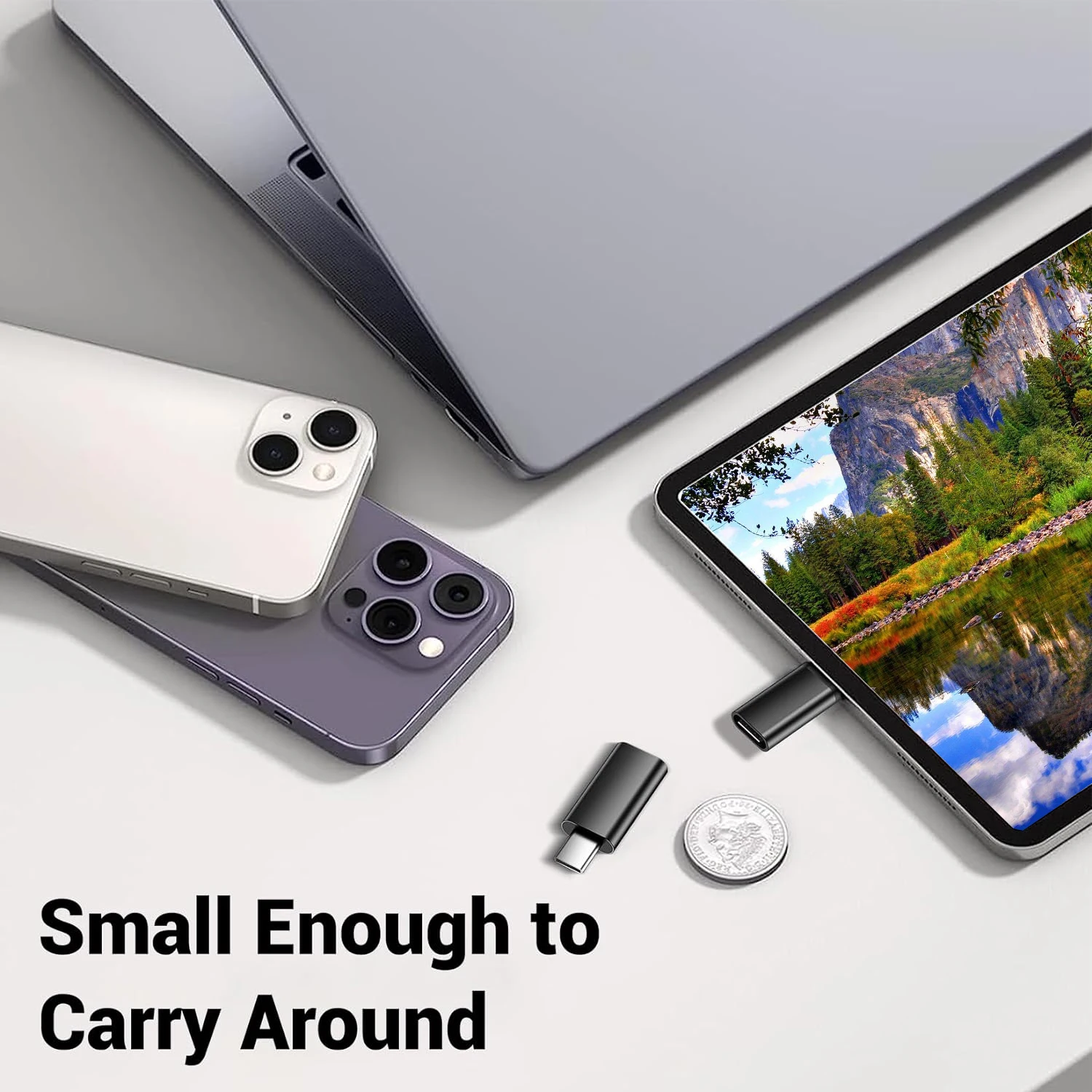 Versatile 4-Pack Lightning to USB-C Adapter Set for Charging and Data Sync