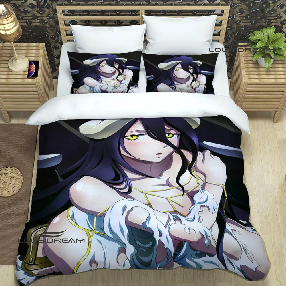 Overlord cartoon printed printed Bedding Sets exquisite bed supplies set duvet cover bed comforter set bedding birthday gift 6