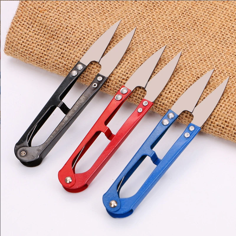 2pcs Trimming Sewing Scissors U Shape Clippers Yarn Stainless Steel For DIY Jewelry Craft Making Scissors Tailor Tool