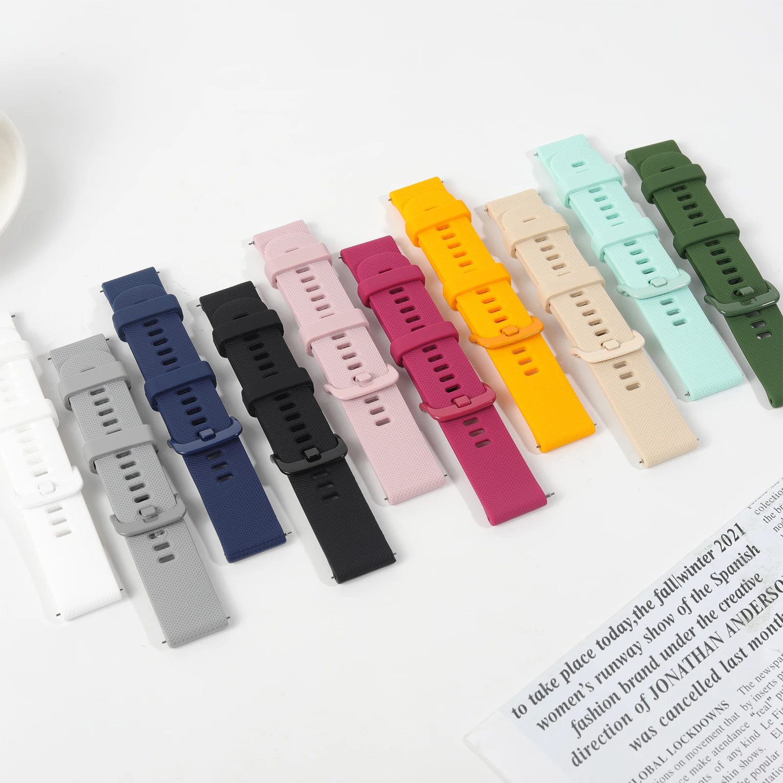 Versatile Silicone Sports Watch Band - Premium Adjustable Strap