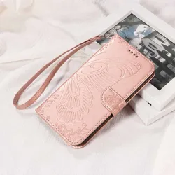 Tsimak PU Leather Flip Wallet Phone Case Cover - Luxurious Design for Honor X6A (H6-Rose Gold)