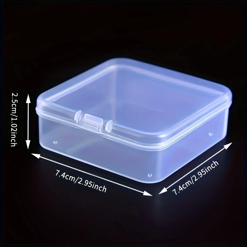 5pcs Mini Transparent Portable and Organized Storage Boxes for Accessory Sticker Organizer 2