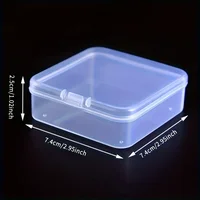 5pcs Mini Transparent Portable and Organized Storage Boxes for Accessory Sticker Organizer 2