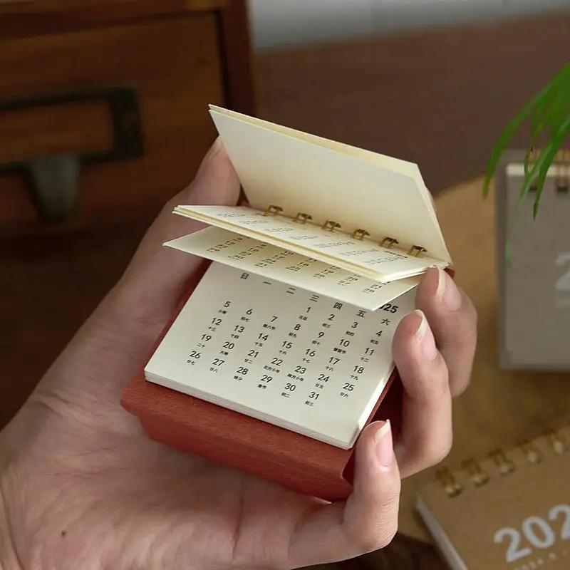 Small Desk Calendar Cute Daily Planner Simple Monthly Time Management Weekly To-Do List Schedule Table Planner Spiral Books