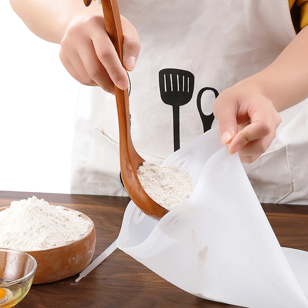 Silicone Kneading Dough Bag Reusable Flour Mixing Bag for Bread Pastry Pizza Tortilla