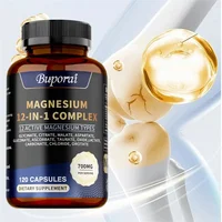Magnesium Complex - Bone & Heart Health Supplement, Glycine, Citrate, Malate, Aspartate, Gluconate, Ascorbate, Taurine - 120pcs