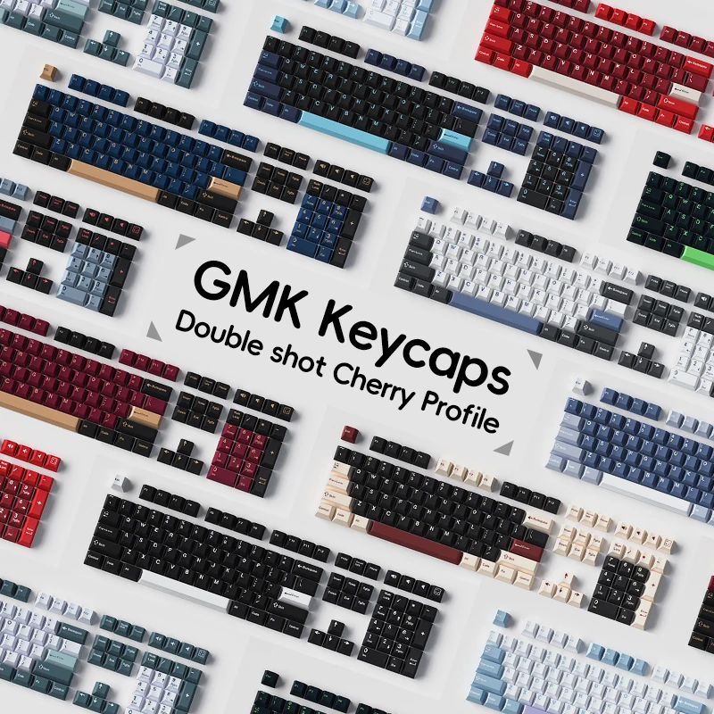 

YONGQIU GMK Keycap PBT Keycaps Double Shot Cherry Profile for Mechanical Keyboard GMK 8008 Red Blue Samurai Olivia Apollo Arctic