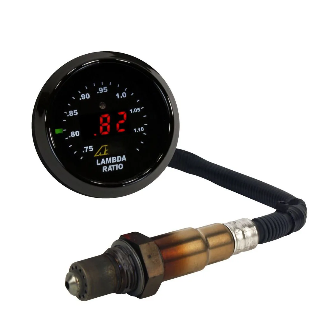 30-0300 30-4110 X-Series Wideband O2 Air Fuel Ratio Gauge Kit LSU 4.9 0258017025 Oxygen Sensor +15*4.3cm for AEM Decal 4