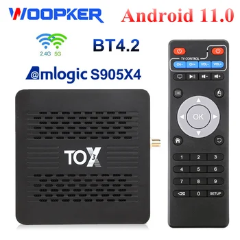 TOX3 안드로이드 11.0 스마트 Tv 박스, Amlogic S905X4 와이파이 1000M 4K 미디어 플레이어 지원 돌비 Atmos 오디오 TOX3 Lite TV 박스 TOX1 업그레이드