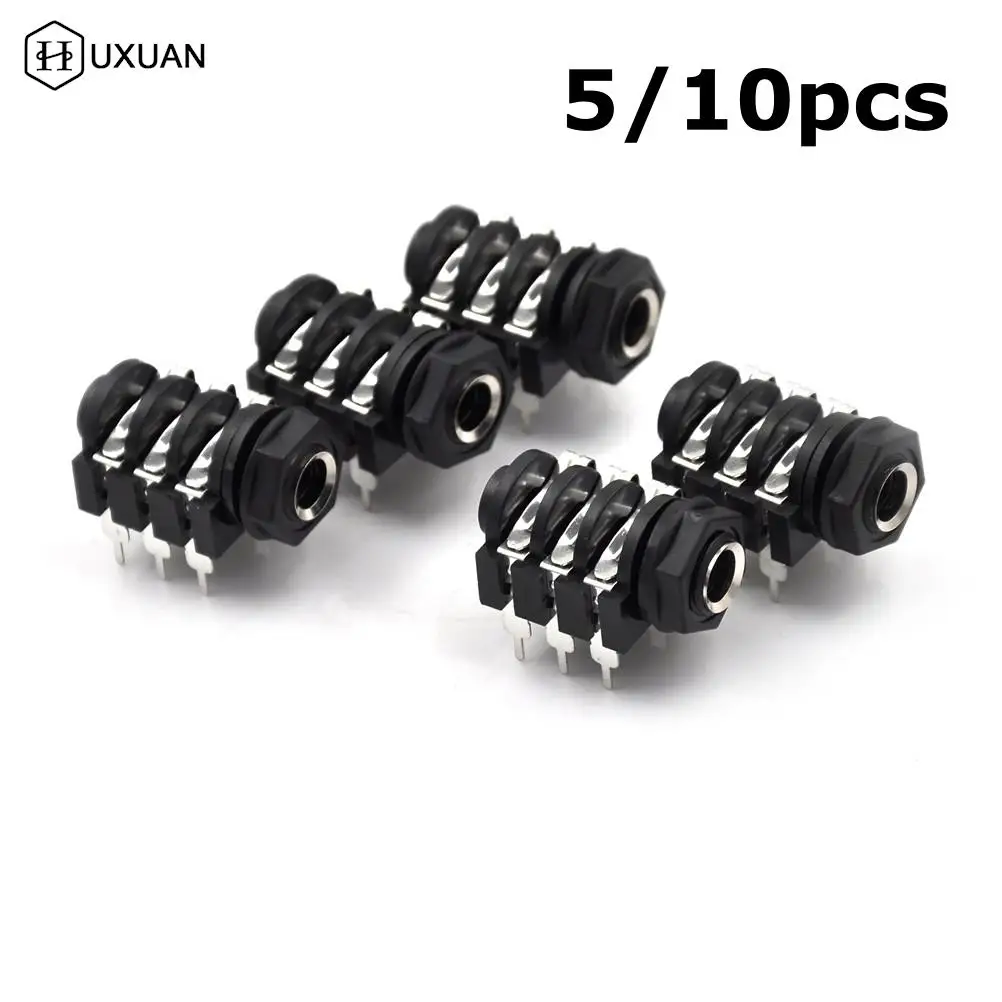 

5/10pcs 6.35mm Stereo Audio Microphone Female Socket/Jack Connector 6P/6PIN