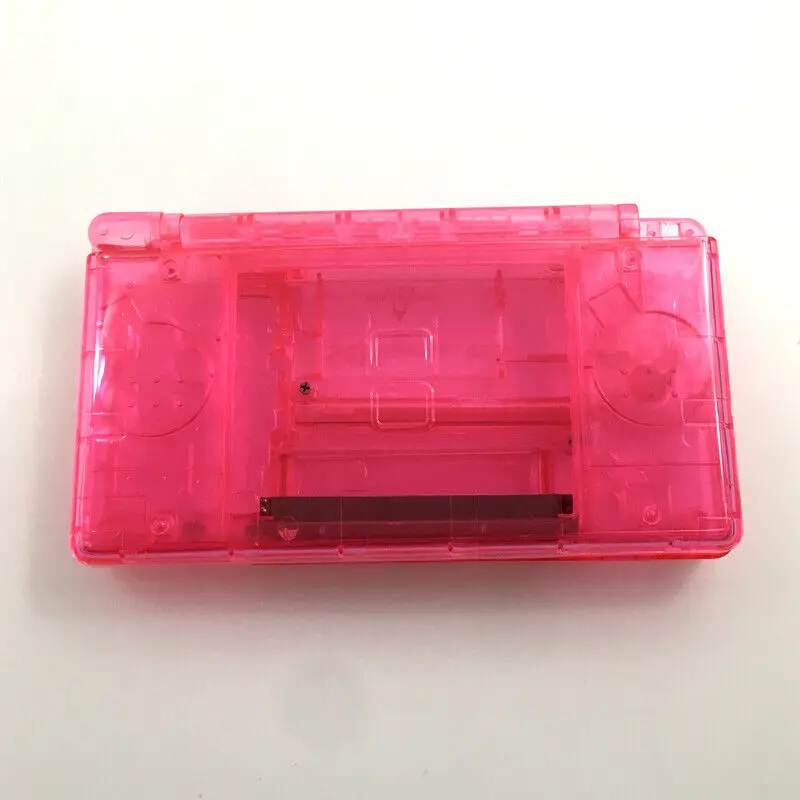 New NDSL Clear Pink Full Housing Shell Case Cover Kits for Nintendo DS Lite NDSL Shell