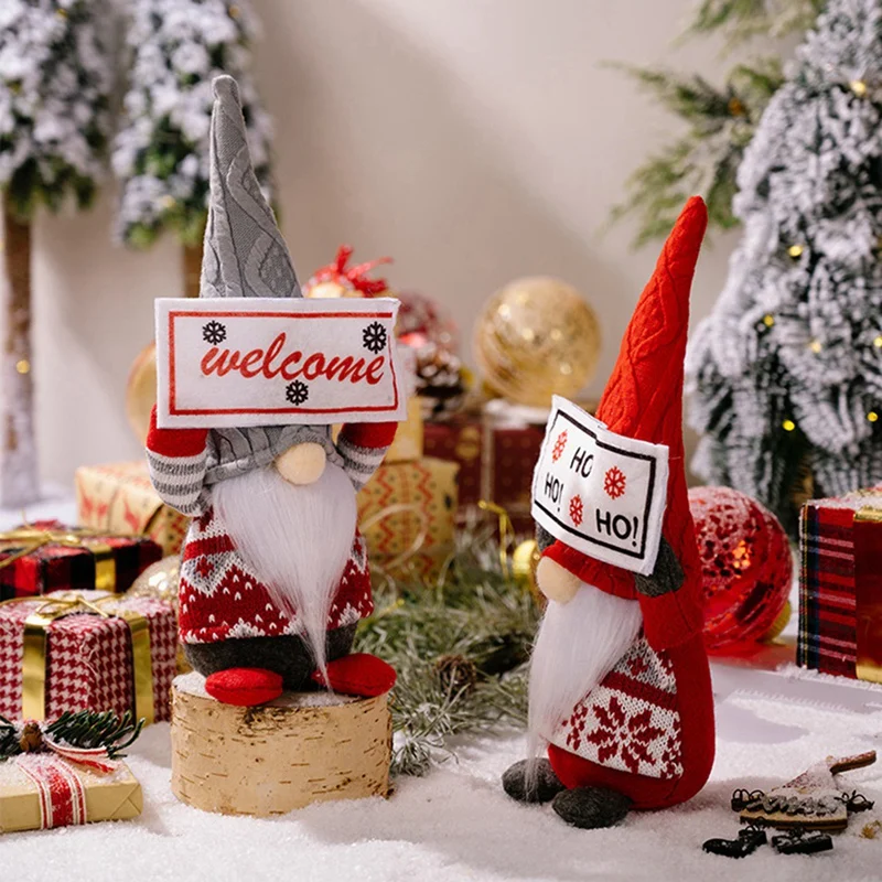 Vánoce gnomes plyš ruční švéd tomte skřítek ornamenty s LED, skandinávský elfové panenek severská figurka