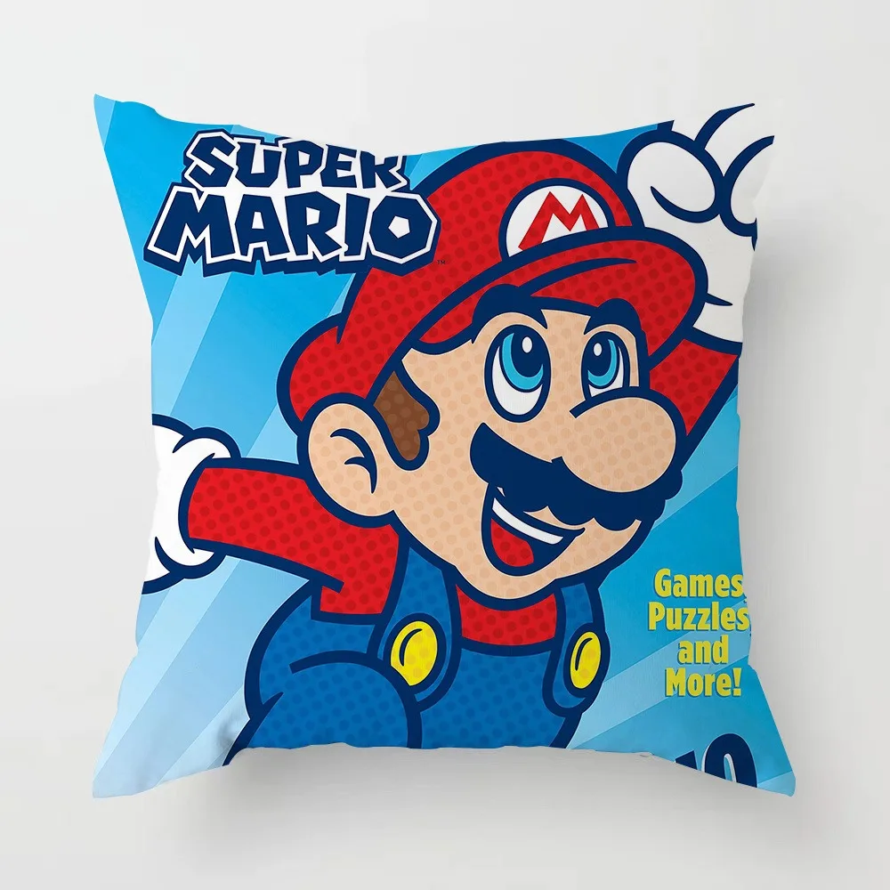 Super Mario pillow case game studio decoration pillowcase living room sofa cushion cover bedroom room home decoration 5