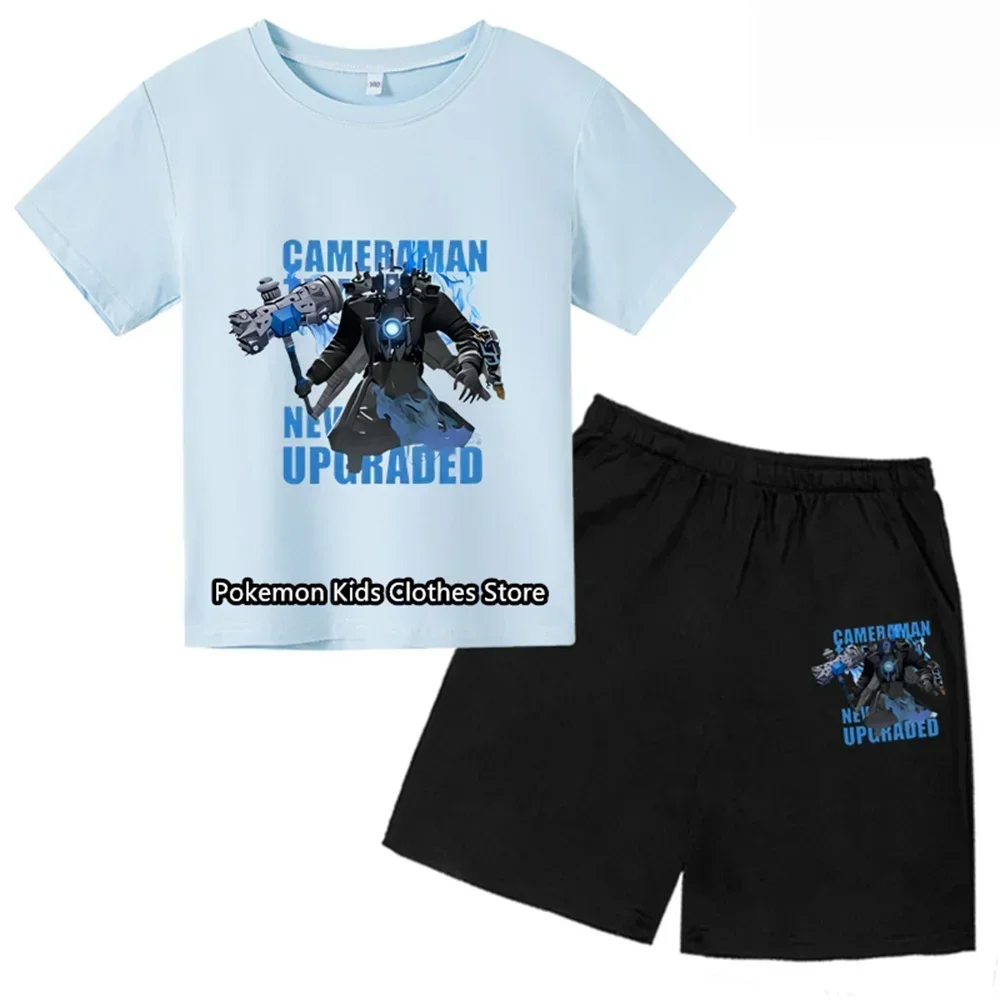 Kids Game Skibidi Toilet Tshirt Set Boys Game SpeakerMan Camcorder Man Tv Man Children Clothing Baby Girs Sweatshirt Teen Tops 3