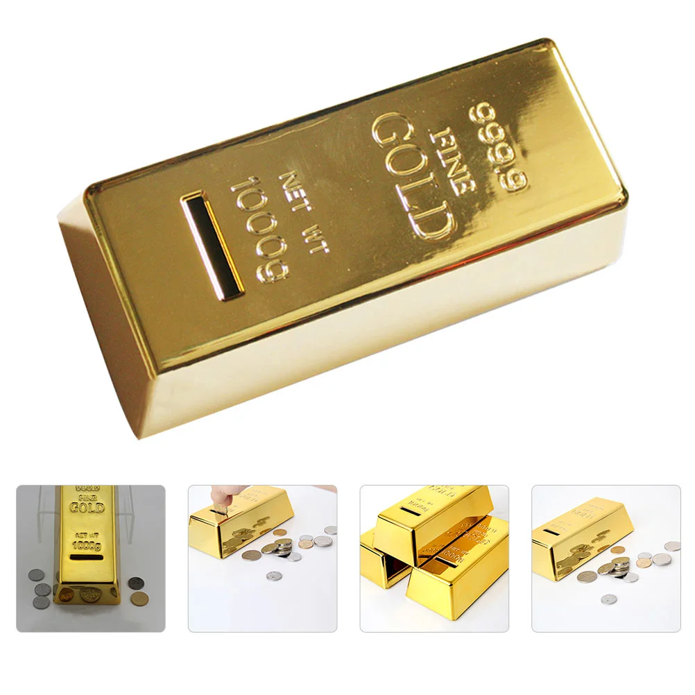

Plastic Gold Bullion Artificial Gold Bar Decorative Gold Bullion Money Box Simulation Gold Bullion Gold Brick Piggy Bank