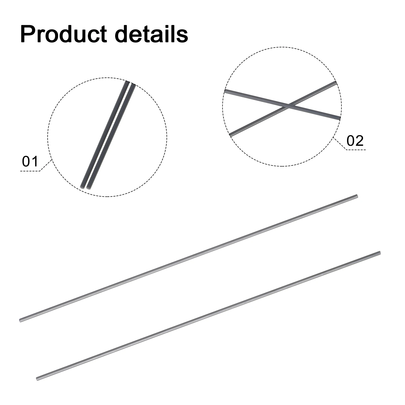 

Carbon Fiber Sticks For Fishing Rod Repair, 1mm~10mm*10cm Restore The Strength And Performance Of Your Damaged Fish Road