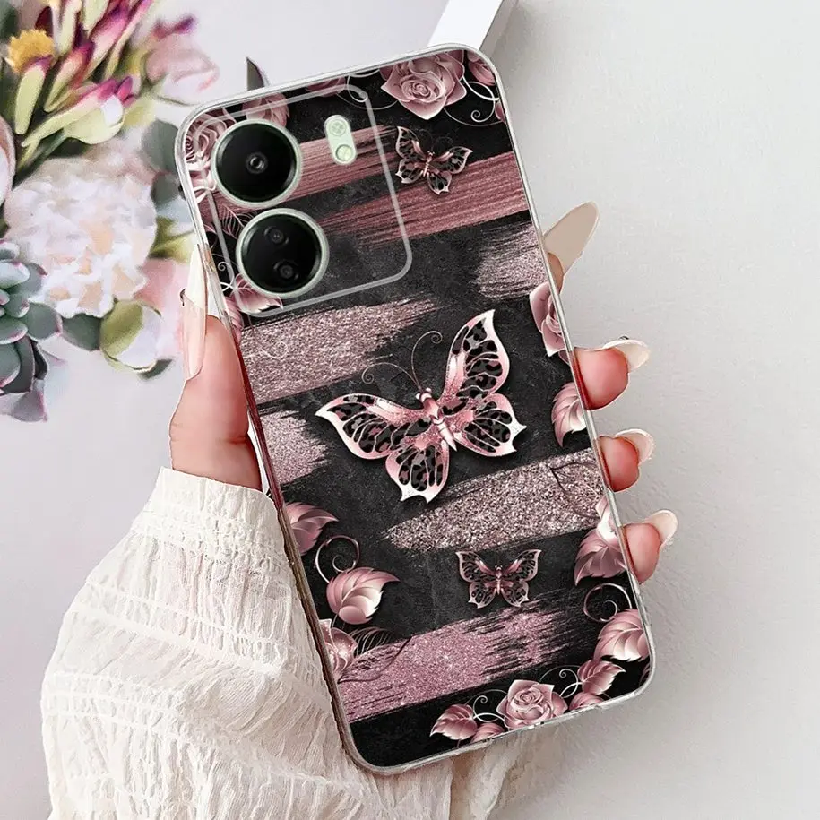 Fashion Butterfly Soft Silicone Phone Back Cover and Bumper