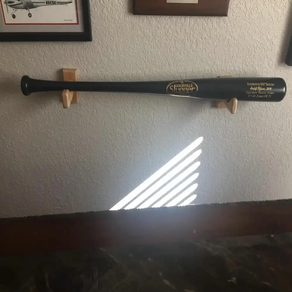 Softball Bat Baseball Bat Horizontal Khaki Wall Rack for Gun Rack Hooks Rifle Hanger Weapon Wall Mount w/Screws