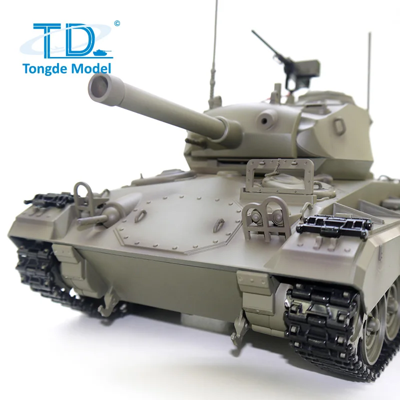 1/16 Tongde M24 Chaffee RC Tank Light Electric 320° Infrared Barrel Recoil Infantry Fighting Vehicle Model Toys for Boys Gift 4