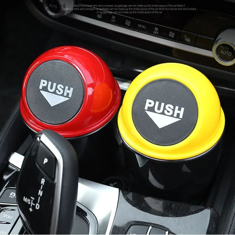 Car Trash Garbage Can Auto Trash Dust Case Holder Bin Box Car-styling Yellow Red Blue Black Gray images - 6
