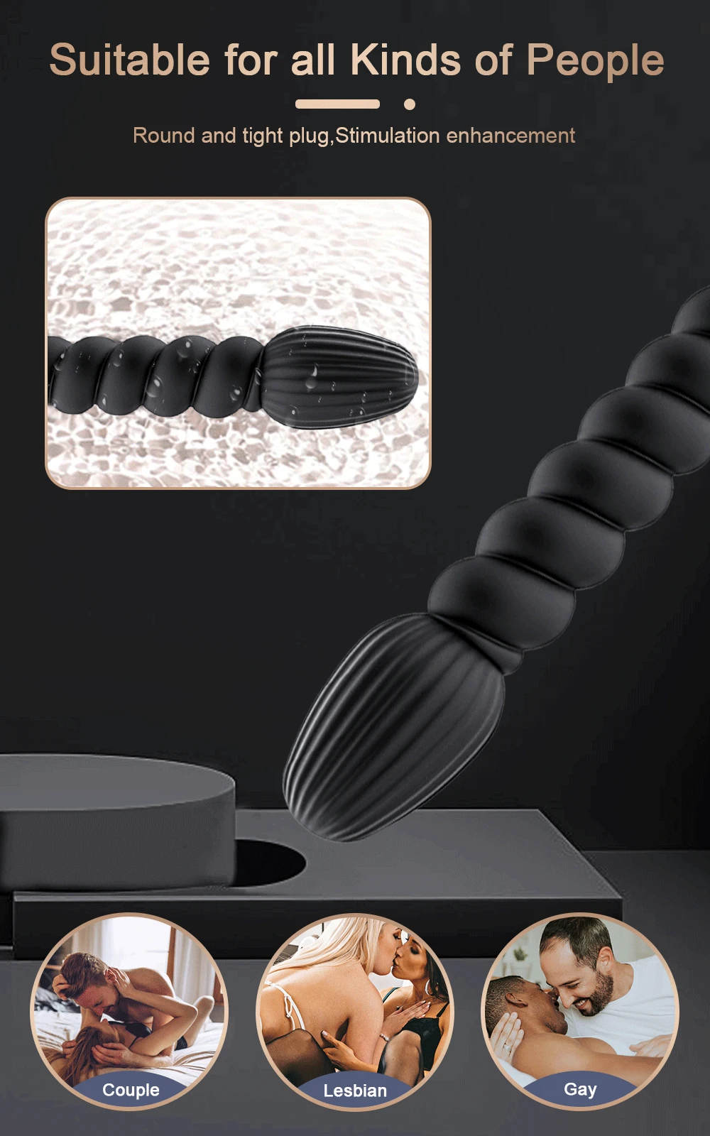 2023 new Vibrators Anal Beads 10 Speeds Female for Women Soft Butt Plug Stimulator Vibrating Gay Sex Toys for Men A_voghion.com