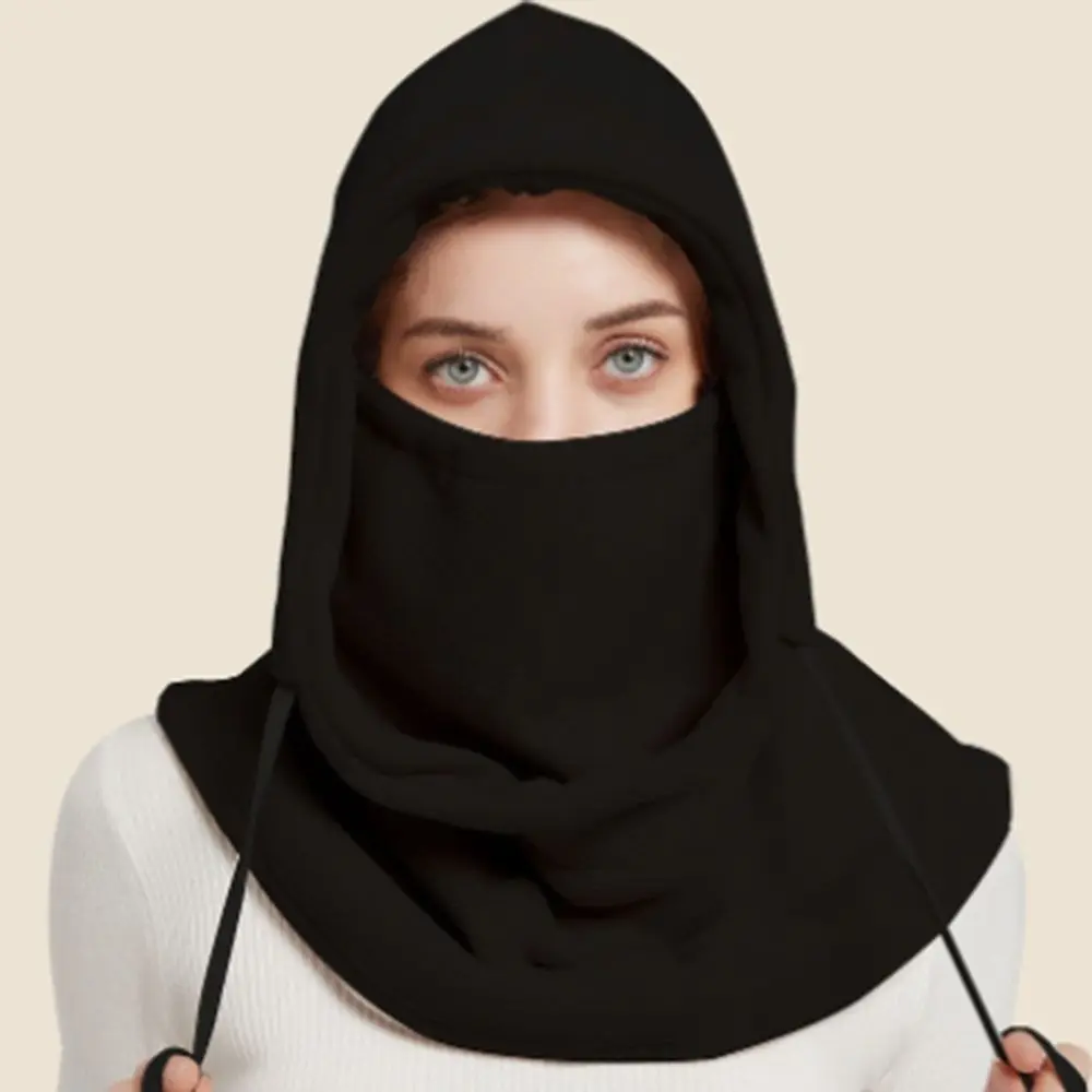 Polar Fleece Winter Balaclava Mütze Verdickte Winddichte Beanie-Mütze Atmungsaktives Kälteschutz-Set mit Integriertem Hut und Schal für Outdoor-Sport – Detail 5