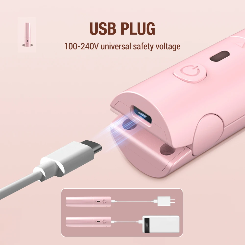 Portable Hair Straightener Mini Curling Iron Women Ceramic Straightening Styling Tools Curling and Straightened Dual-use Splint 2