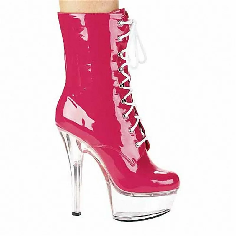Elegant 15cm Platforms Boots High Heel Shoes, Pole Dance / Model Shoes, 6 Inch Ankle Sexy dance shoes