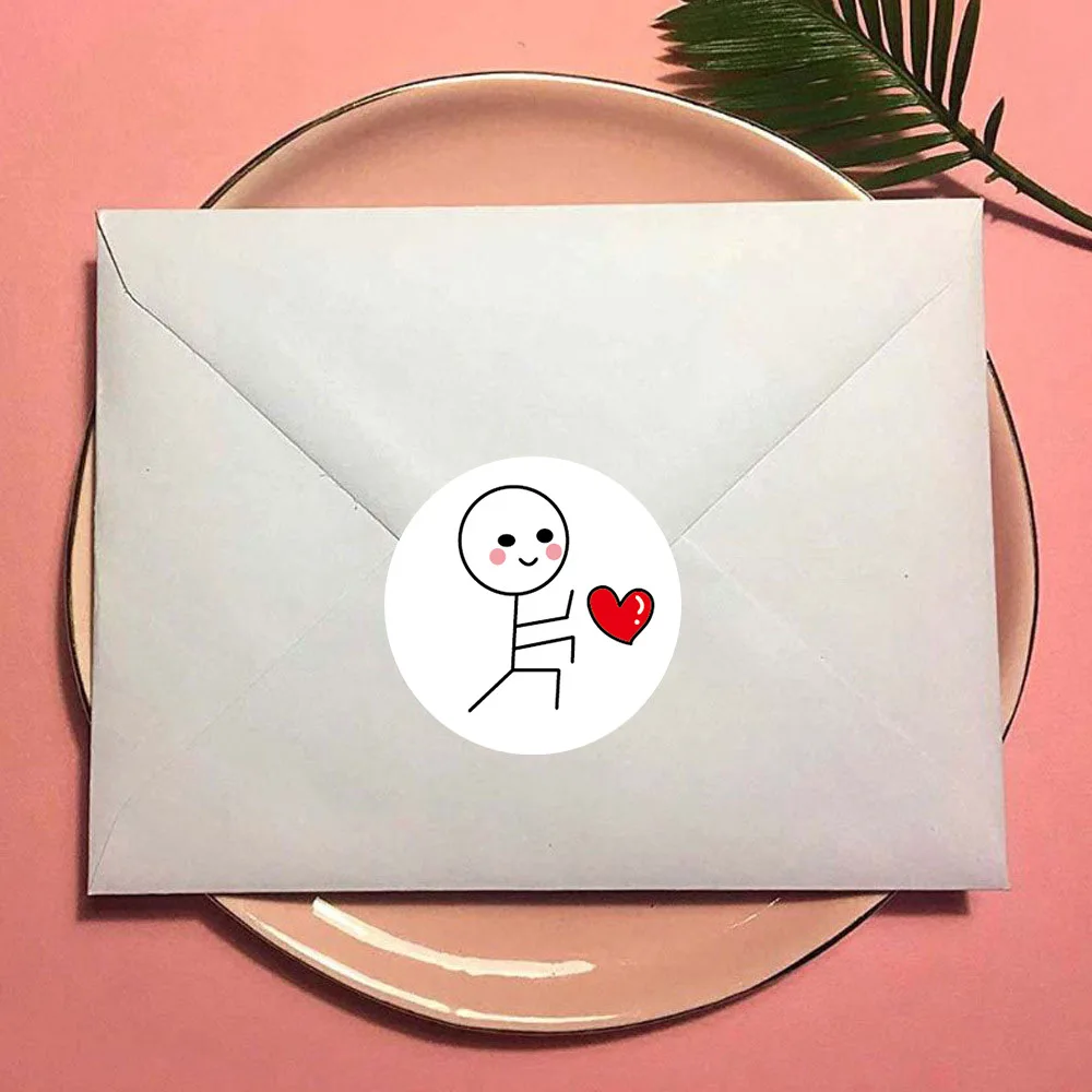 Decorative Stickers Decorative Labels Stickers Self Adhesive Stickers Adhesive Stickers 100-500pcs Valentine's Day Stickers Heart Love Labels for Wedding Holiday Gift Cute Decoration Sealing Stickers Wrap Supply
