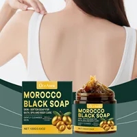 OCEAURA Body Care Black Soap Deep Cleaning Exfoliate Relieve Dryness Moisturize Skin Handmade Brighten Luster African Black Soap 1