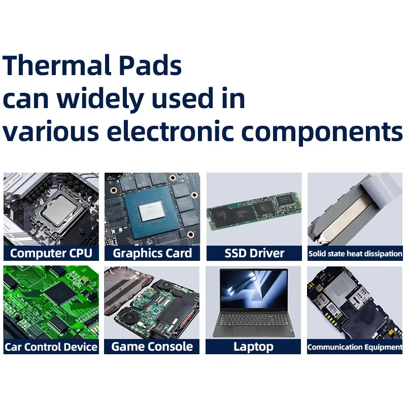 Ldpcsj 21W/MK 그래픽 카드 냉각 열 패드 CPU GPU 마더보드 방열 실리콘 그리스 시트 다중 크기 자른