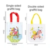 DIY Colored Graffiti Bags Crayons Painting Handbag Non-woven Children Drawing Toys Color Cognition Painting Material TMZ 2