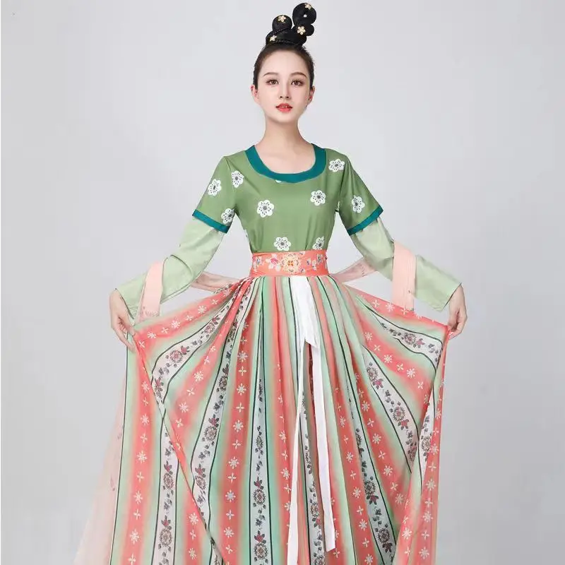 

Children Classical Dancing Dress Chang'an Charm Performance Clothing Han Tang Classical Dance Performance Dance Practice Dress