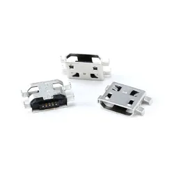 10-Pack Micro USB 5-Pin Female Socket - Type B Port SMD DIP Connector Plug (Type 6)