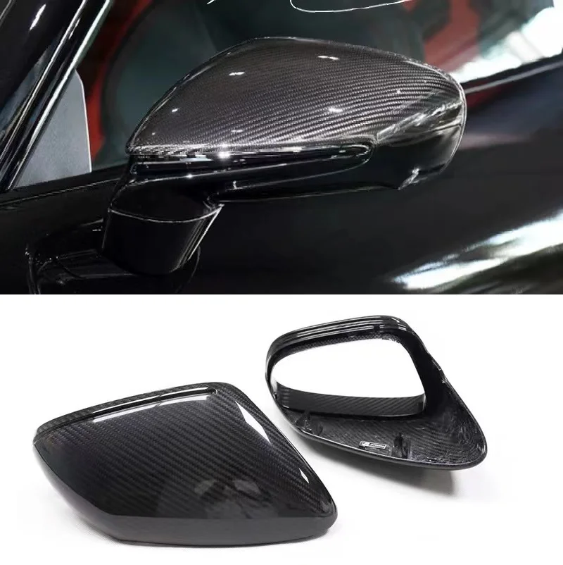 

Real Dry Carbon Fiber Car Door Side Mirror Cover Caps Replace For Porsche 911 992 Taycan 2019 -2023