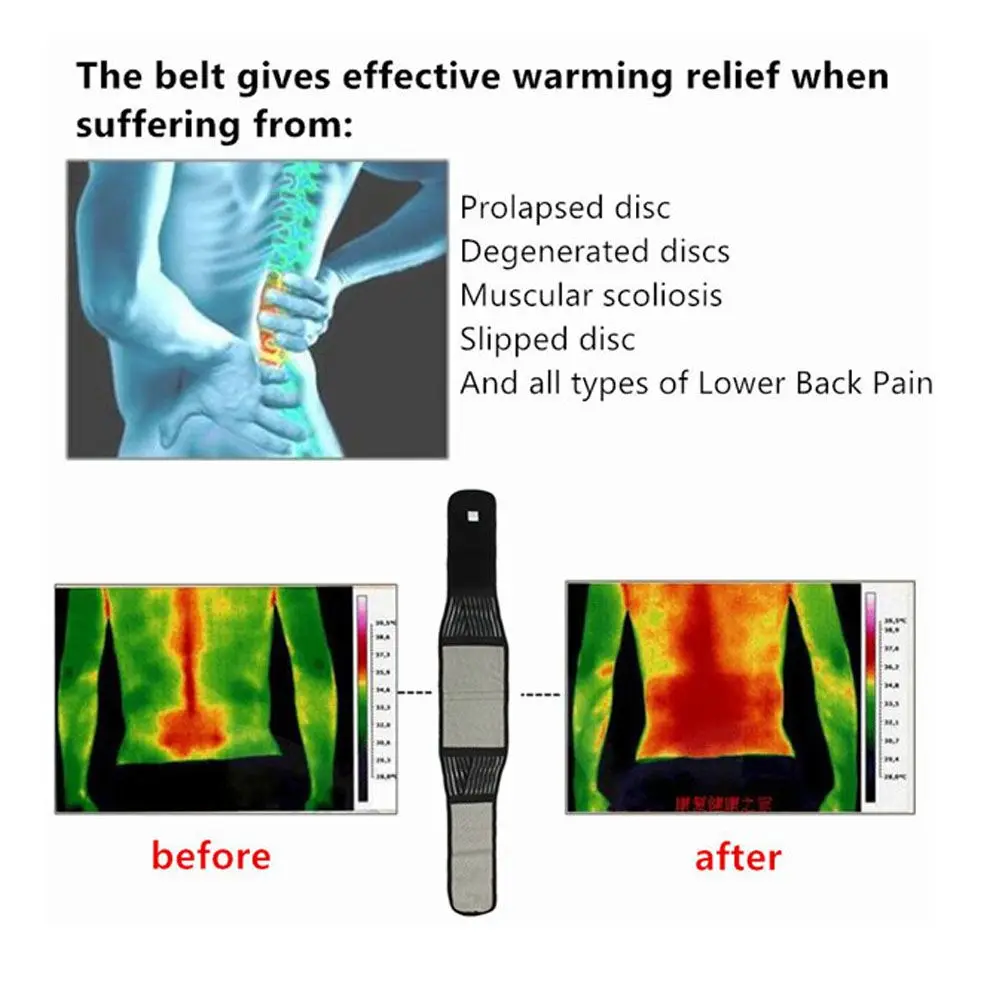 Strap Heißer Verkauf Selbst Heizung Pad Schmerzen Relief Magnetische Rücken Unterstützung Gürtel Turmalin Gürtel Schutz Brace Taille Brace Gürtel – Detail 2