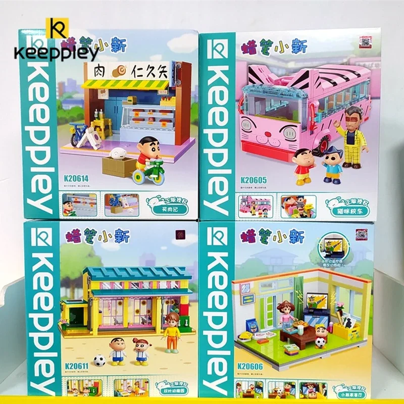 keeppley Crayon Shin-chan building block puzzle toy Kawaii model
