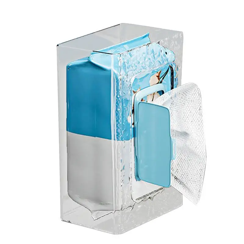 

Wall Mounted Tissue Box Holder Water Wave Tissue Storage Box Dispenser Waterproof Modern Tissue Case Wide Opening Paper Holder