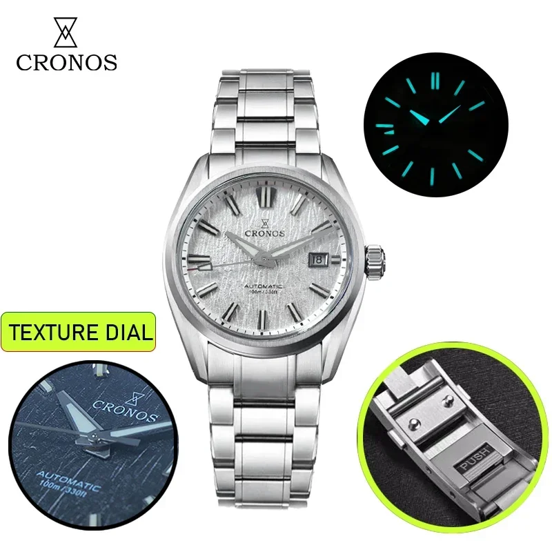 Cronos GS New 39mm Texture Luxury Men Business Dress Watches