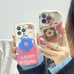 Colored flowers Phone Case For OPPO Reno 8T 5G 7Z 8Z Realme 11 10 4G 5 6 7 Pro 8 7i  Soft Silicone Cover