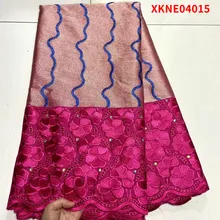 

Nigerian ​African Latest French Lace Printed Shining ​Abrasion-Resistant Fabric For Sewing Clothes XKNE04015