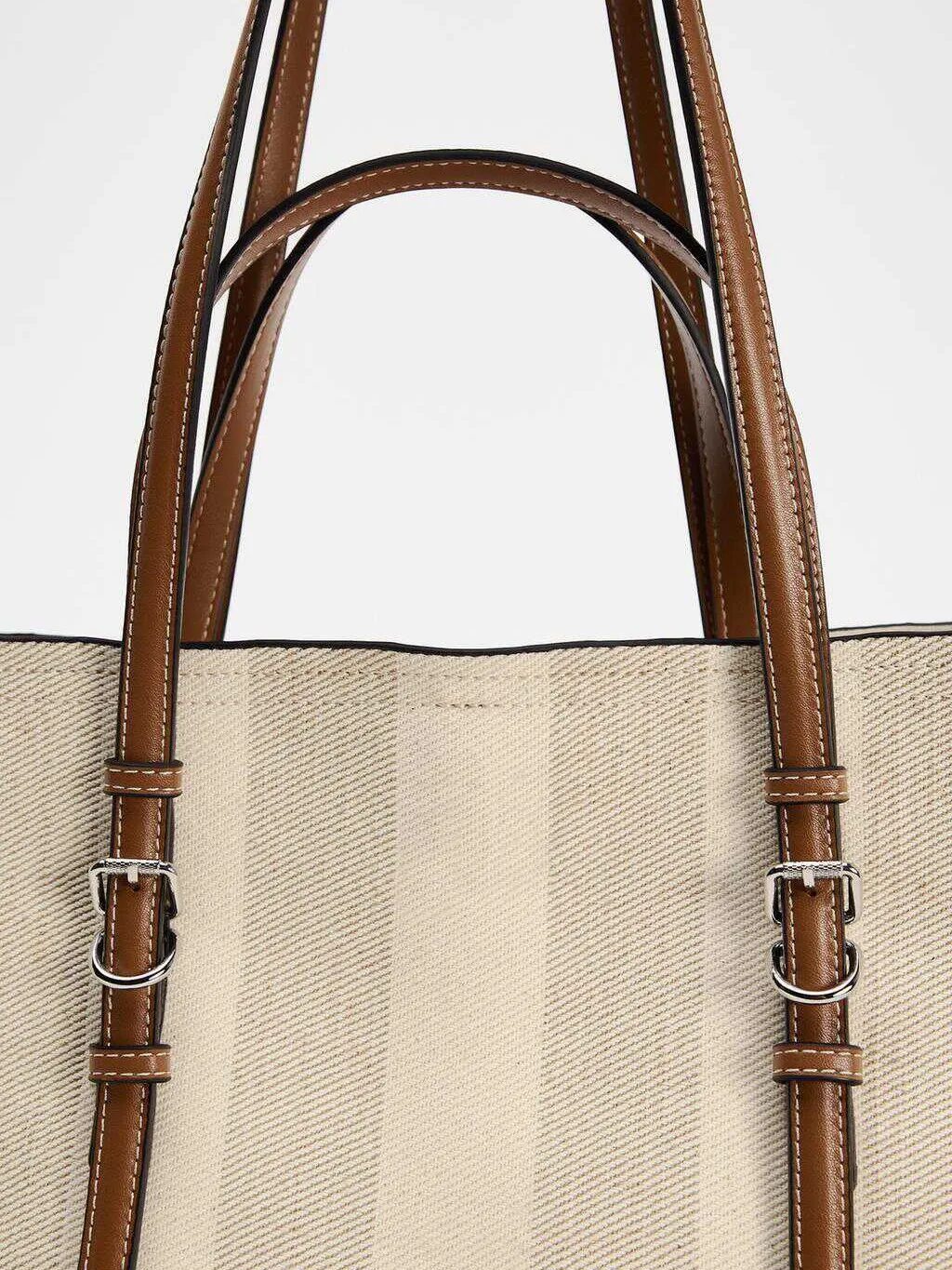 Large-capacity Canvas Bag Female 2024 New Contrast Retro Portable Tote Bag Commuting One-shoulder Messenger Bag in Class