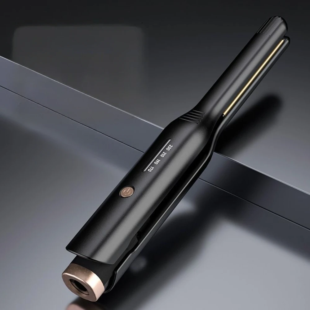 2 In 1 Hair Straightener & Curler Small Flat Iron Ceramic Hair Crimper Corrugation Short Straightening Curling Styling Tool