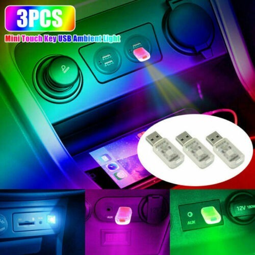 USB Ambient Light Mini LED Mood Lamp Neon Atmosphere Lamp Colorful Universal Interior Bulb Holiday Party Karaoke Decor Light