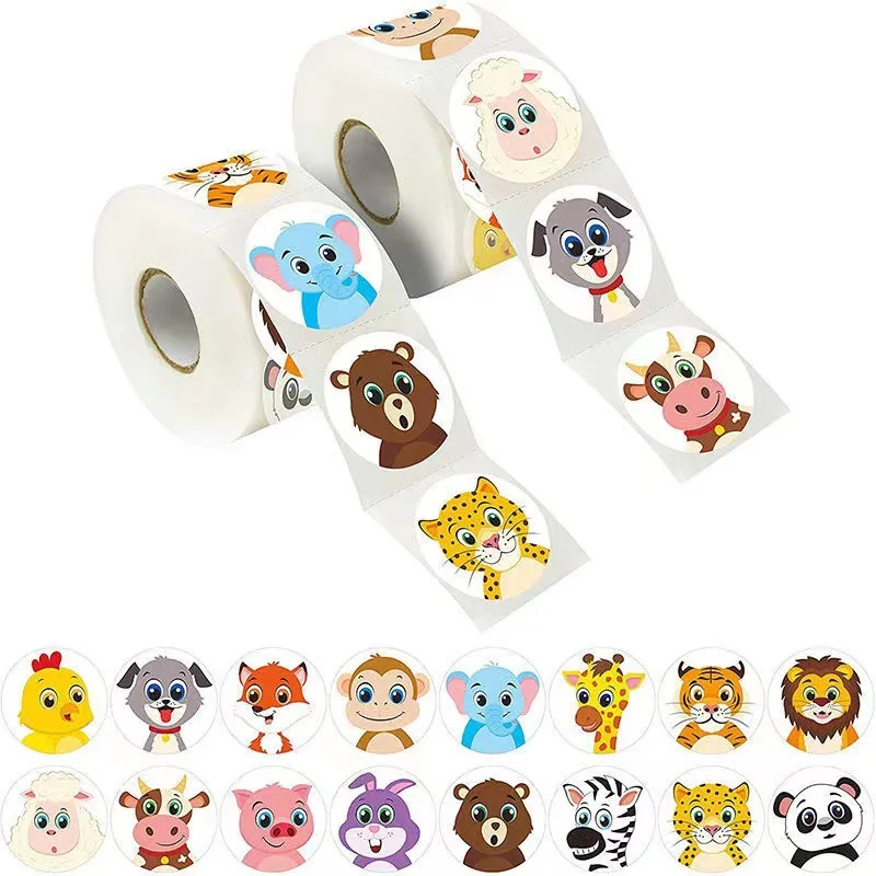 Cartoon Animal Stickers for Children 100-500pcs