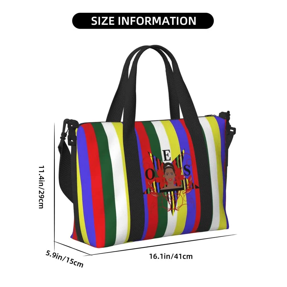 Order Of The Eastern Star Tote Bag for Women Large Capacity Freemasonry Beach Gym Travel Bags