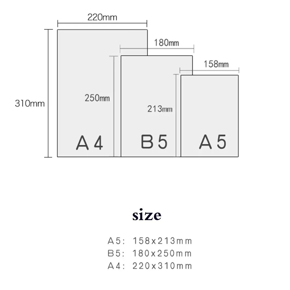 A4/B5/A5 학습 패드 투명 그리드 스케일 눈금자 미끄럼 방지 학생용 필기 보드 시험 문구류 학교 용품